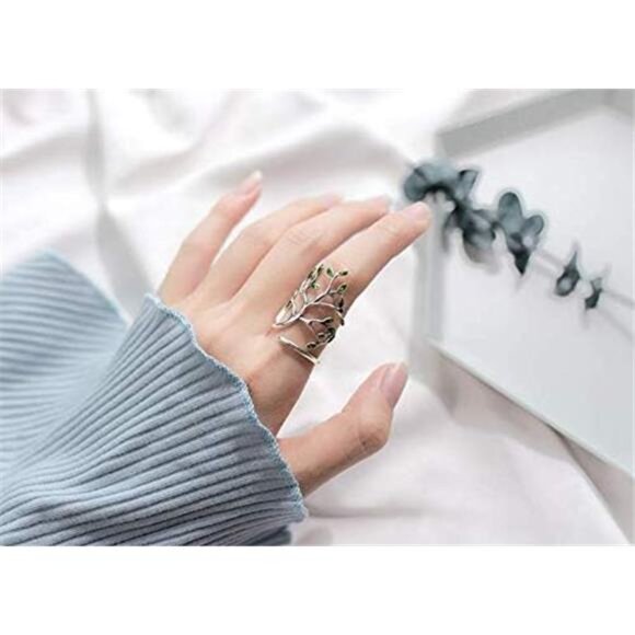 Innovative The Tree Of Life Sterling Silver Open Ring for Both Women and Men - Picture 2 of 7